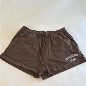 Sporty & Rich Brown Athletic Shorts with Elastic Waistband